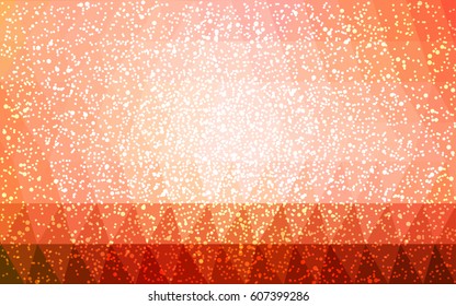 Light Red vector christmas postcard low polygon background. Illustration consisting of triangles. Abstract triangular polygonal origami or crystal design of New Year celebration.