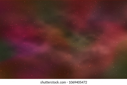 Light Red vector cover with astronomical stars. Glitter abstract illustration with colorful cosmic stars. Pattern for astrology websites.