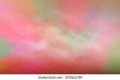 Light Red vector cover with astronomical stars. Modern abstract illustration with Big Dipper stars. Pattern for futuristic ad, booklets.
