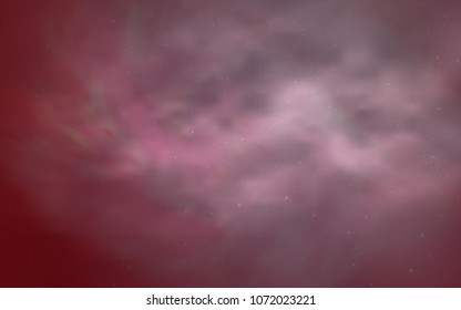 Light Red vector cover with astronomical stars. Shining illustration with sky stars on abstract template. Pattern for astronomy websites.