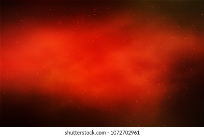 Light Red vector cover with astronomical stars. Glitter abstract illustration with colorful cosmic stars. Template for cosmic backgrounds.