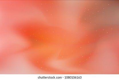 Light Red vector cover with astronomical stars. Blurred decorative design in simple style with galaxy stars. Pattern for futuristic ad, booklets.