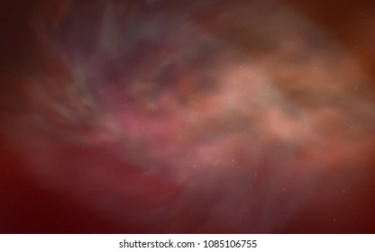 Light Red vector cover with astronomical stars. Shining colored illustration with bright astronomical stars. Pattern for futuristic ad, booklets.