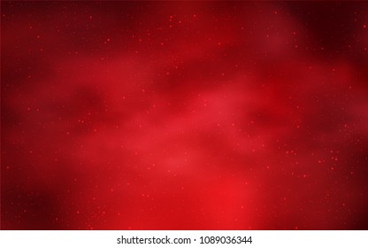 Light Red vector cover with astronomical stars. Shining illustration with sky stars on abstract template. Template for cosmic backgrounds.