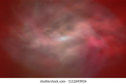 Light Red vector cover with astronomical stars. Glitter abstract illustration with colorful cosmic stars. Pattern for astronomy websites.