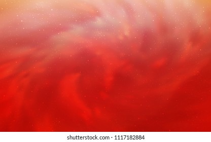 Light Red vector cover with astronomical stars. Space stars on blurred abstract background with gradient. Template for cosmic backgrounds.