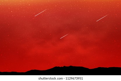 Light Red vector cover with astronomical stars. Shining illustration with sky stars on abstract template. Best design for your ad, poster, banner.