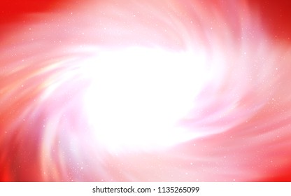 Light Red vector cover with astronomical stars. Space stars on blurred abstract background with gradient. Pattern for astronomy websites.
