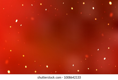 Light Red vector cover with beautiful snowflakes. Blurred decorative design in xmas style with snow. The pattern can be used for new year ad, booklets.