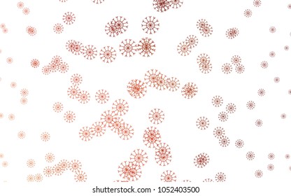 Light Red vector cover with beautiful snowflakes. Decorative shining illustration with snow on abstract template. New year design for your ad, poster, banner.