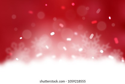 Light Red vector cover with beautiful snowflakes. Modern geometrical abstract illustration with crystals of ice. The pattern can be used for new year leaflets.