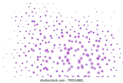 Light Red vector cover with beautiful snowflakes. Glitter abstract illustration with crystals of ice. The pattern can be used for year new  websites.