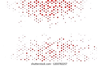Light Red vector cover with circles. Glitter abstract illustration with blurred drops of rain. Pattern of water, rain drops.