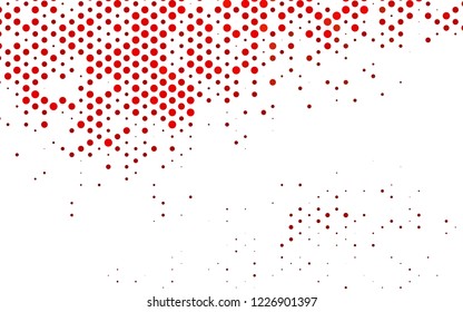 Light Red vector cover with circles. Glitter abstract illustration with blurred drops of rain. Pattern for ads, leaflets.