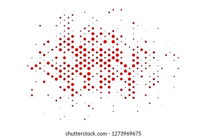 Light Red vector cover with circles. Glitter abstract illustration with blurred drops of rain. Template for your brand book.