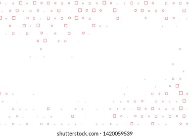 Light Red vector cover with circles, cubes. Decorative design in abstract style with circles, rectangles. Pattern for beautiful websites.