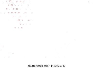 Light Red vector cover with circles, cubes. Glitter abstract illustration with cubes, circles. Template for your brand book.