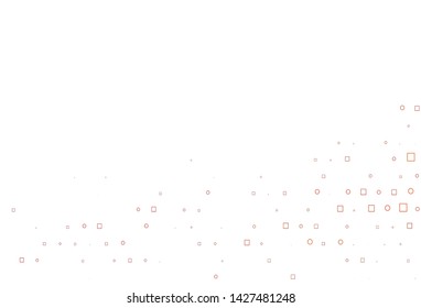 Light Red vector cover with circles, cubes. Abstract illustration with colorful circles, rectangles. Design for business adverts.