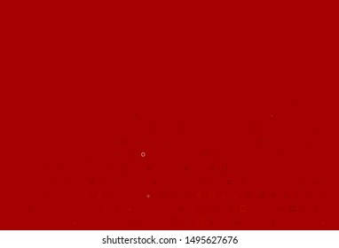 Light Red vector cover with circles, cubes. Decorative design in abstract style with circles, rectangles. Design for posters, banners.