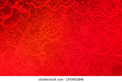 Light Red vector cover with cuisine gourmet. Blurred decorative design of snacks in doodle style. Pattern for menu of cafes, bars, restaurants.