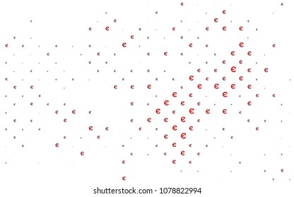 Light Red vector cover with financial symbols. Modern abstract illustration with symbols of digital money. Smart design for your business advert of economic, wealth.