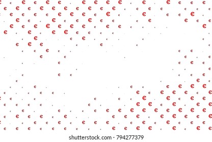 Light Red vector cover with financial symbols. Modern abstract illustration with symbols of digital money. The pattern can be used for ad, booklets, leaflets of banks.