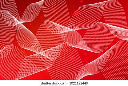 Light Red vector cover with happy holiday ribbons. Decorative shining illustration with ribbons on abstract template. Beautiful design for your business advert of anniversary.
