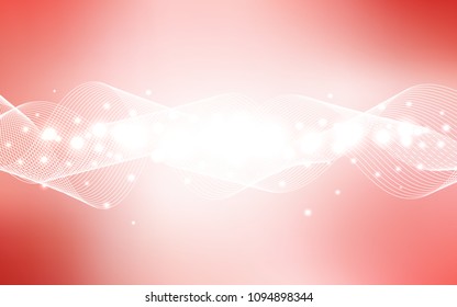 Light Red vector cover with happy holiday ribbons. Glitter abstract illustration with colorful confetti, ribbons. The pattern can be used for new year ad, booklets.