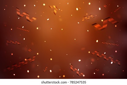 Light Red vector cover with happy holiday ribbons. Modern geometrical abstract illustration with carnival ribbons. Beautiful design for your business advert of anniversary.