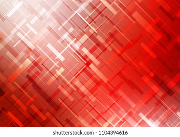 Light Red vector cover with long lines. Glitter abstract illustration with colored sticks. The template can be used as a background.