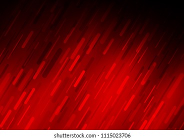 Light Red vector cover with long lines. Decorative shining illustration with lines on abstract template. Smart design for your business advert.