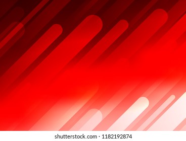 Light Red vector cover with long lines. Shining colored illustration with narrow lines. The pattern can be used for websites.