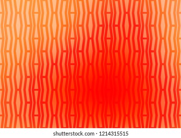 Light Red vector cover with long lines. Lines on blurred abstract background with gradient. The template can be used as a background.