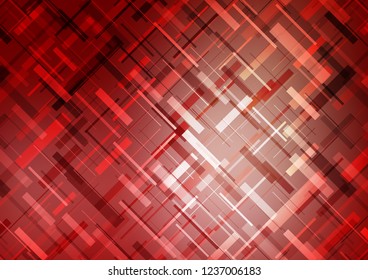 Light Red vector cover with long lines. Decorative shining illustration with lines on abstract template. The template can be used as a background.