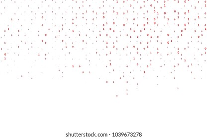 Light Red vector cover with mathematic symbols. Blurred design in simple style with collection of numerals. Smart design for your business advert of university.