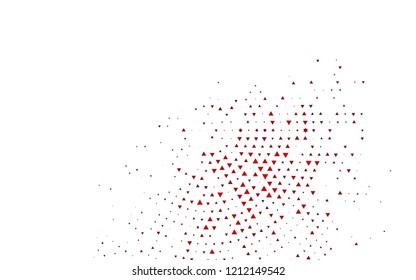 Light Red vector cover in polygonal style. Triangles on abstract background with colorful gradient. Pattern can be used for websites.