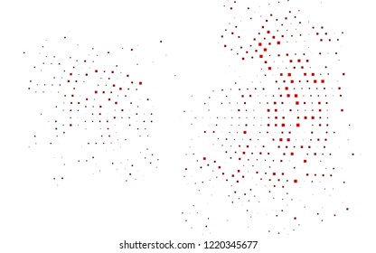 Light Red vector cover in polygonal style. Decorative design in abstract style with rectangles. Best design for your ad, poster, banner.