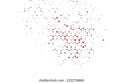Light Red vector cover in polygonal style. Glitter abstract illustration with triangular shapes. Template for wallpapers.