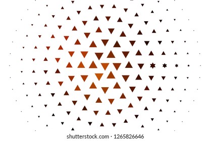 Light Red vector cover in polygonal style. Beautiful illustration with triangles in nature style. Modern template for your landing page.