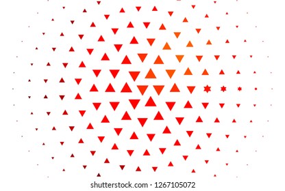 Light Red vector cover in polygonal style. Triangles on abstract background with colorful gradient. Smart design for your business advert.