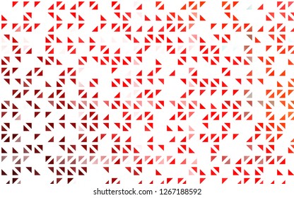 Light Red vector cover in polygonal style. Modern abstract illustration with colorful triangles. Template for wallpapers.