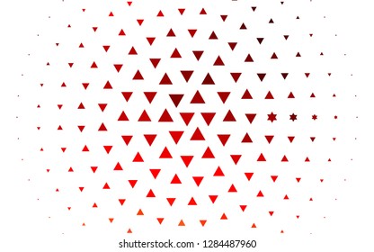 Light Red vector cover in polygonal style. Decorative design in abstract style with triangles. Best design for your ad, poster, banner.