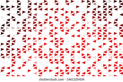 Light Red vector cover in polygonal style. Glitter abstract illustration with triangular shapes. Best design for your ad, poster, banner.