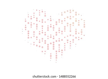 Light Red vector cover with polygonal style. Rectangles on abstract background with colorful gradient. Best design for your ad, poster, banner.