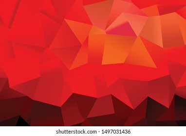 Light Red vector cover with polygonal style. Modern abstract illustration with colorful rectangles. Pattern for commercials.