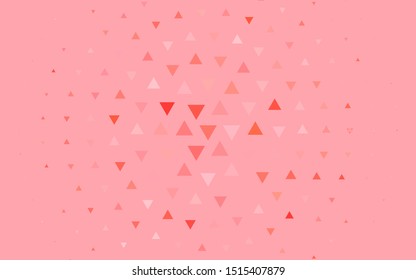 Light Red vector cover in polygonal style. Glitter abstract illustration with triangular shapes. Pattern can be used for websites.