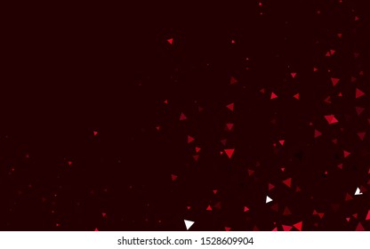 Light Red vector cover in polygonal style. Modern abstract illustration with colorful triangles. Template for wallpapers.