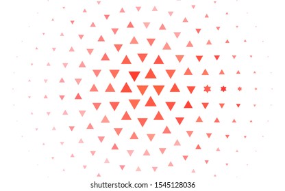 Light Red vector cover in polygonal style. Glitter abstract illustration with triangular shapes. Pattern can be used for websites.