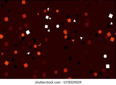 Light Red vector cover in polygonal style with circles. Illustration with colorful circles, triangles, rectangles. Template for wallpapers.