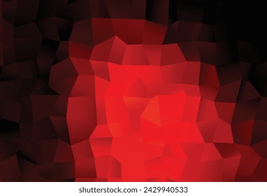 Cubierta de vector rojo claro con estilo poligonal. Rectángulos sobre fondo abstracto con degradado colorido. Patrón para sitios web, páginas de destino.